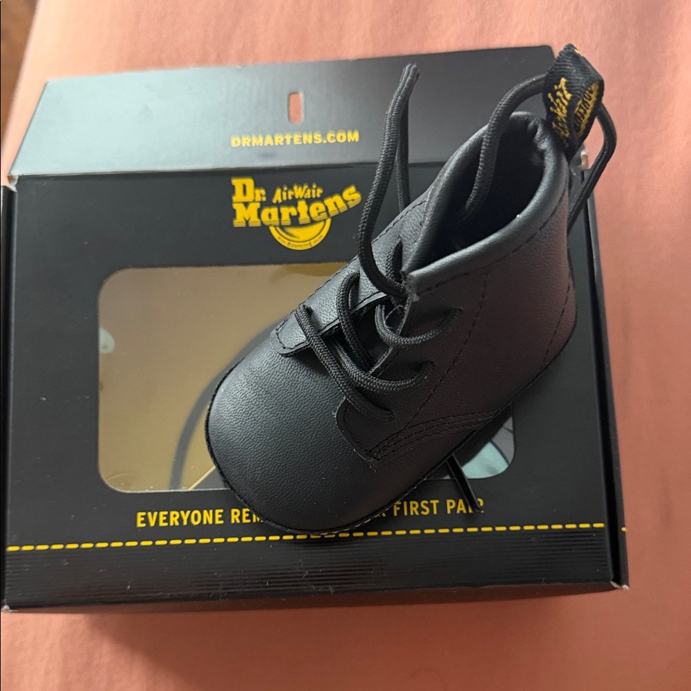 Dr. Martens Black Baby Walker Shoes